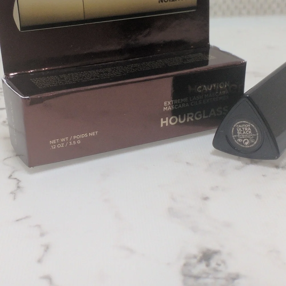 HOURGLASS Caution Extreme Ultra Black Mascara .12oz Mini Size New in Box
